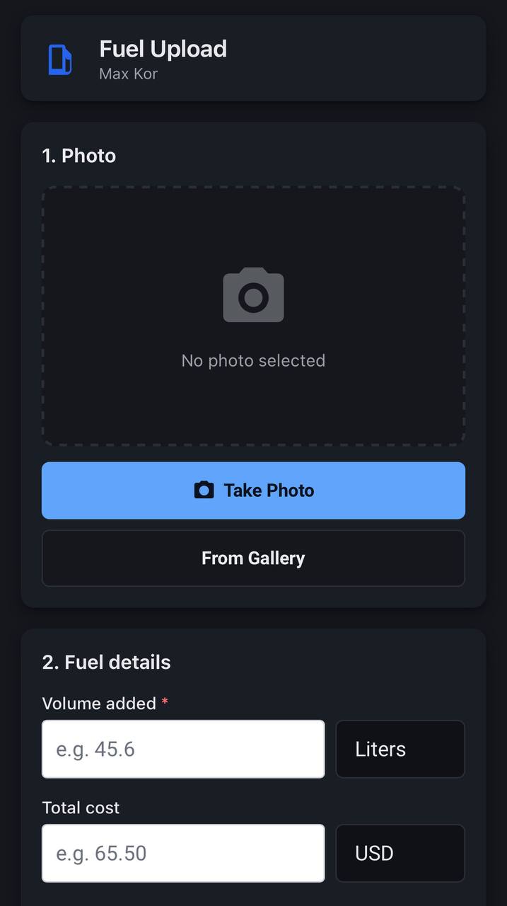 Fuel Receipt Capture